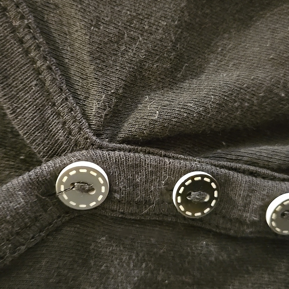 Y2k Medium Black V-Neck Buttoned Womens Top Old Navy - Picture 8 of 13